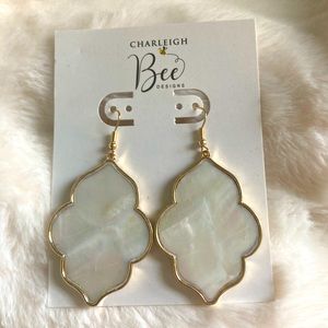 White Moroccan style earrings